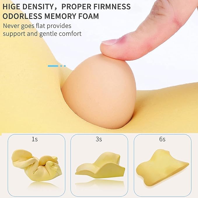 Memory Foam car Lumbar Support Pillow - Memory Foam Back Cushion - Used for car Seats, Office Chairs, recliners, Sofas, etc. (Gray)