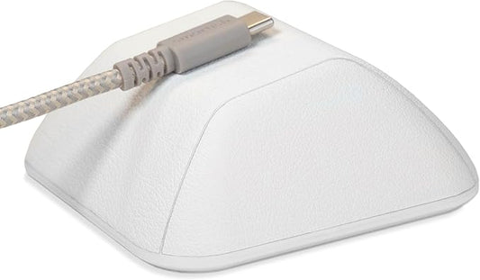 Smartish® Magnetic Cord Holder - Cable Wrangler Organizer with Magnet Clips for Charger Management on Desktop, Nightstand, or Side Table for All Cables, USB-C, Lightning Cables - Snow Day White