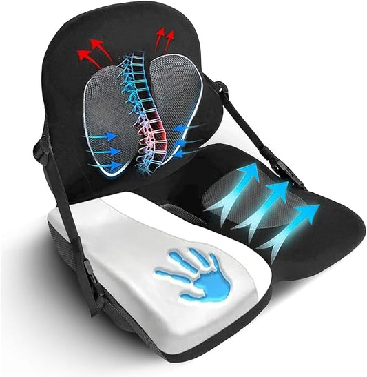 Lumbar Support Pillow for Office Chair | Adjustable, Doctor-Developed Memory Foam Back Seat Cushion | Ergonomic Pressure Relief & Enhanced Blood Flow (New & Improved)