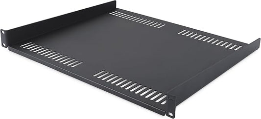 StarTech.com 1U Vented Server Rack Shelf, 16in (40cm) Mounting Depth, Cantilever Tray, Heavy-Duty Steel, 30lb/14kg Capacity