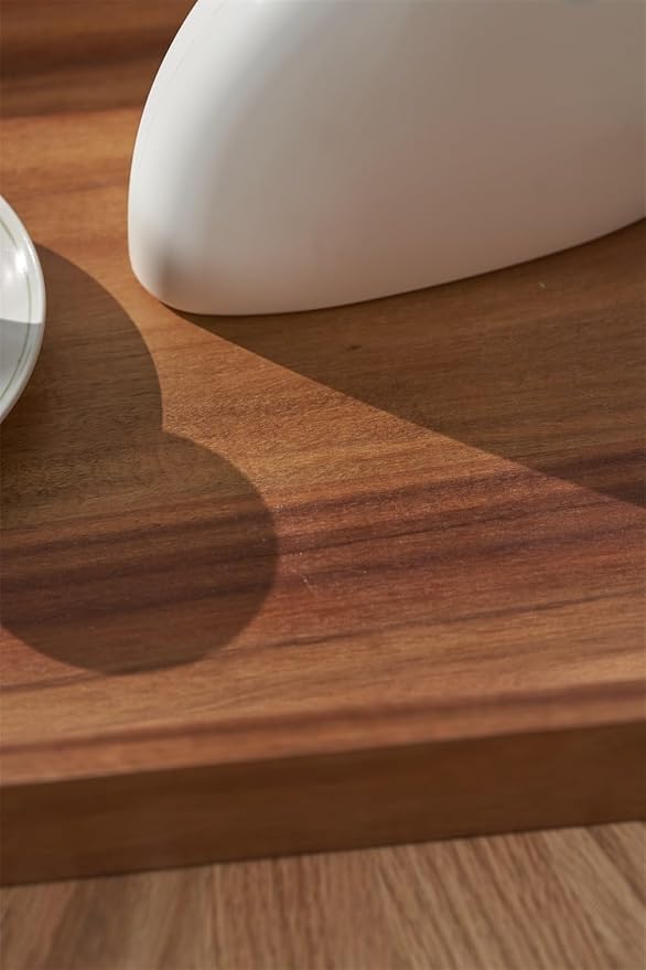 Acacia Wood Serving Tray with Handles, 17x13 Inch Ottoman Tray for Coffee Table,Candle Display,Breakfast in Bed, Large Wooden Decorative Tray with Non-Slip Pads, for Kitchen, Dining, Home Decor