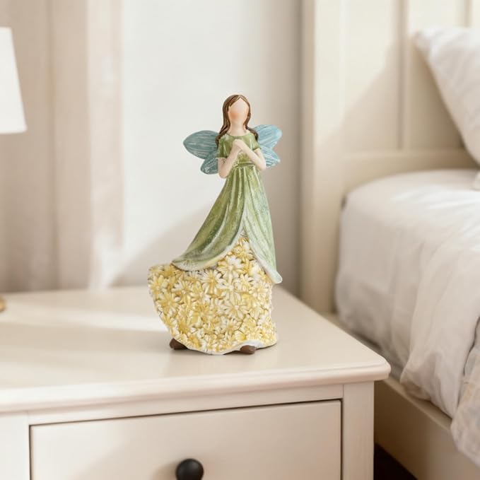 Sunflower Angel Figurines Home Decor, Encouragement Anniversary Retirement Gift for Woman, Memorial Bereavement Sympathy Gifts Idea