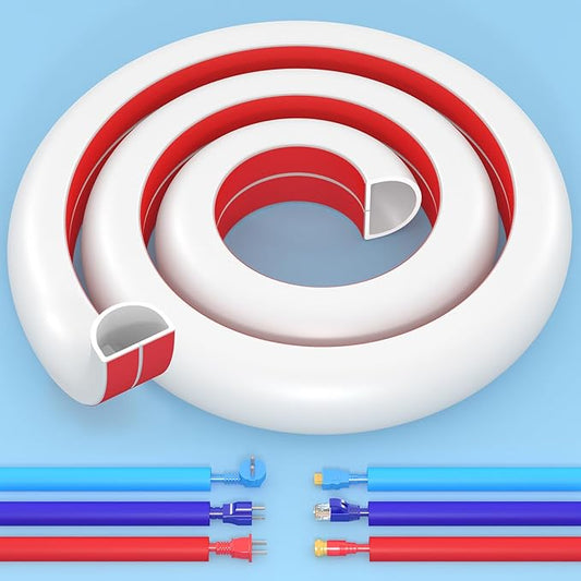 39 Inch Wall Cord Hider Self-Adhesive Flexible for TV Home Audio RG6 Coaxial Cable, PVC Cable Concealer for Home and Office, Cover Cable Raceways, White (1 M)