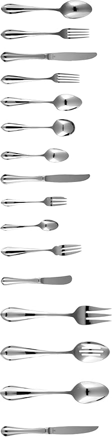 Fortessa Forge 18/10 Stainless Steel Flatware Serving Spoon, 10-Inch