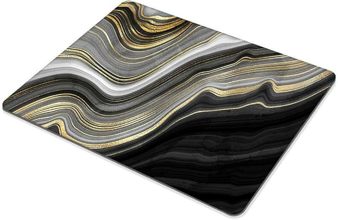 Black and White Flowing Gold line Marble Mouse pad Customized Mousepad Non-Slip Rubber Base Mouse Pads for Computers Laptop Office Desk Accessories Mouse pad