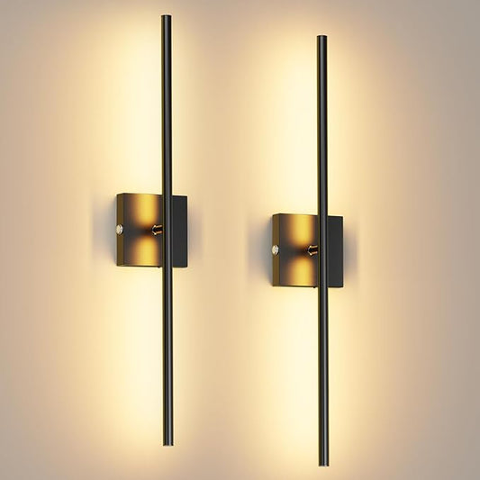 Battery Operated Wall Sconces Set of 2,Wireless Rechargeable Wall Lights: Dimmable Detachable Wall Lamp with Remote Control, 3000K-6500K Infinite Dimming, Wall Sconce for Bedroom Room 27.6 Inch