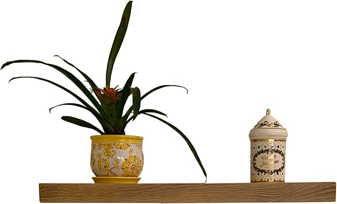 joelsantiques 36 Inch Wooden Floating Shelves for Wall - 36x6x2 in - Made of Natural Wood - Long Heavy Duty Rustic Wall Shelves for Bedroom - Perfect for Living Room, Kitchen - Natural