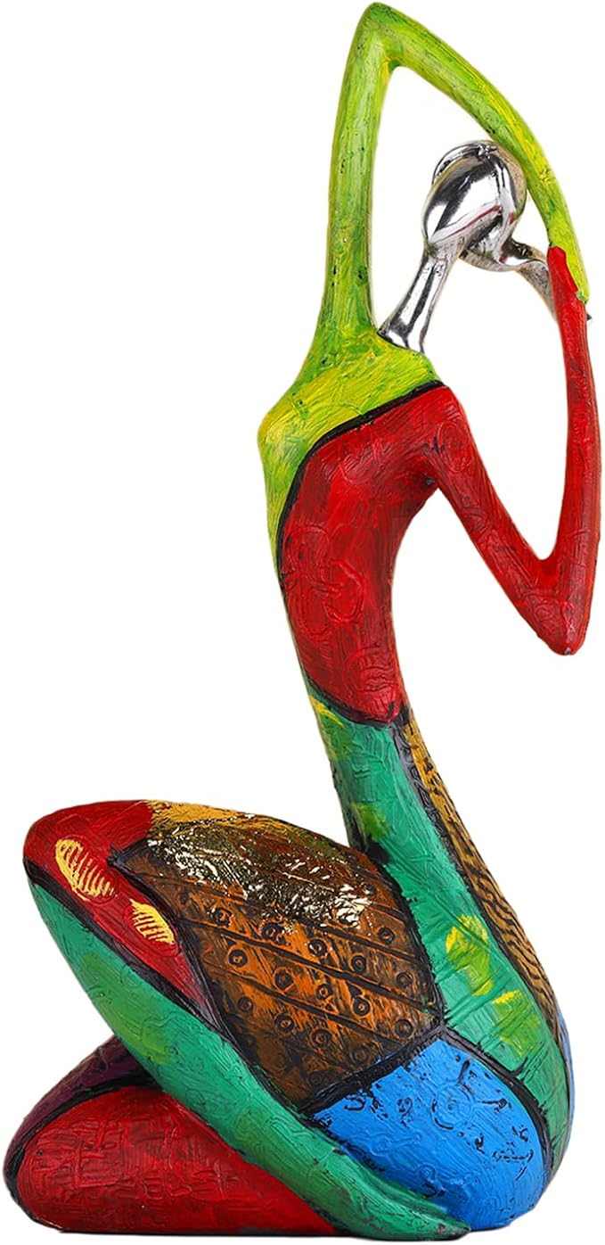 suruim Colorful Abstract Women Figurines Sculptures Home Decor for Shelves Yoga Pose Art Statue Modern Home Decoration Living Room Zen Decor Tables Ornaments (Stretch)