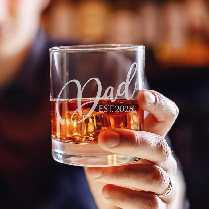 Blue Ridge Mountain Gifts - Set of Glasses for Mom and Dad - Choose from 9 Different Types of Glassware - Baby Shower, Gender Reveal Party, Pregnancy Announcment - Personalized and Laser Engraved