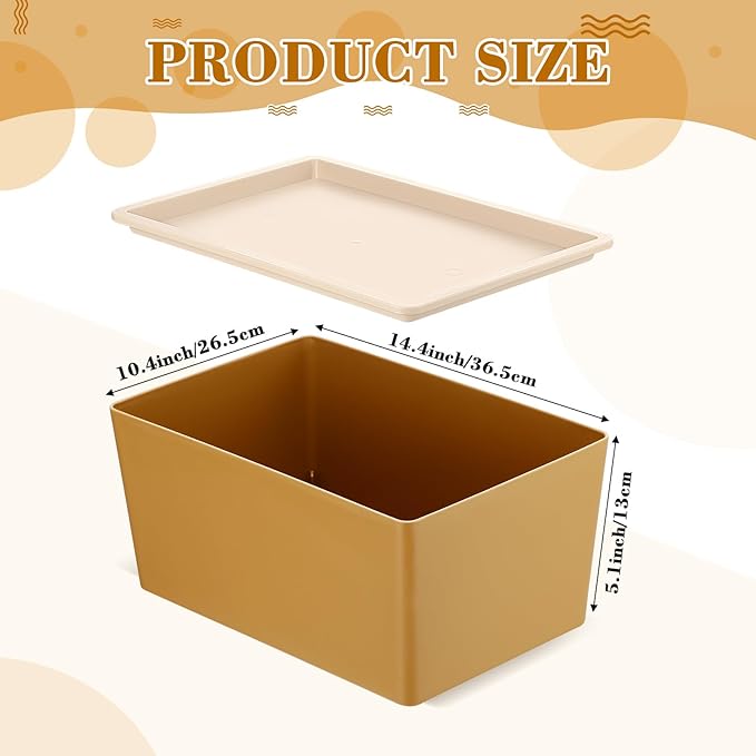 Menkxi 4 Pcs Storage Bins with Lids Plastic Containers Stackable Storage Box Baskets for Organizing Shelves(Mixed Color,Large)