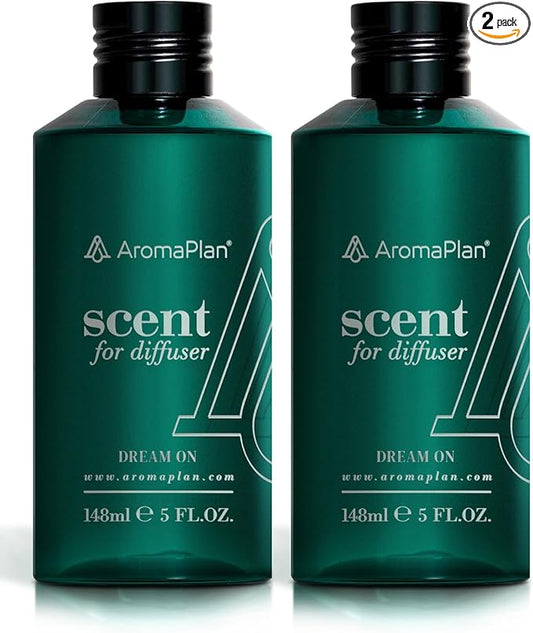 AromaPlan Hotel Scents Dream On 5 Fl Oz (2 Pack), Luxury Aroma & Hotel Fragrance Diffuser Oil- Hotel Diffuser Oil for Aromatherapy- USA Made, Bigger Bottle, Bolder Aroma & Longer Lasting