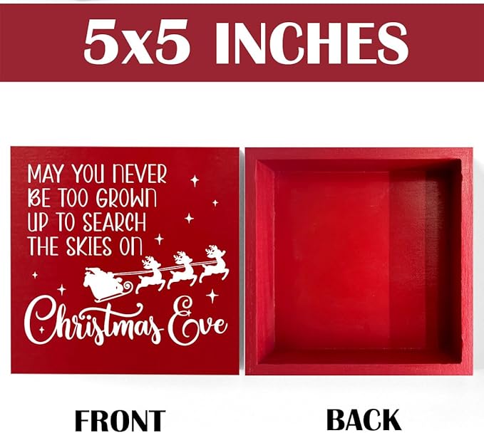 May You Never Be Too Grown Up to Search Christmas Vacation Movie Decor Sign, Xmas Vacation Sign Merry Christmas Decorations 5 x 5 Inch