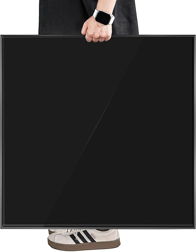 King Size Acrylic Tray with Embedded Handle,No Need to Assemble-for Bed,Ottoman,Coffee Table, Breakfast, Tea, Food, Butler - Decorative Tray (24x24 Inch, Black)