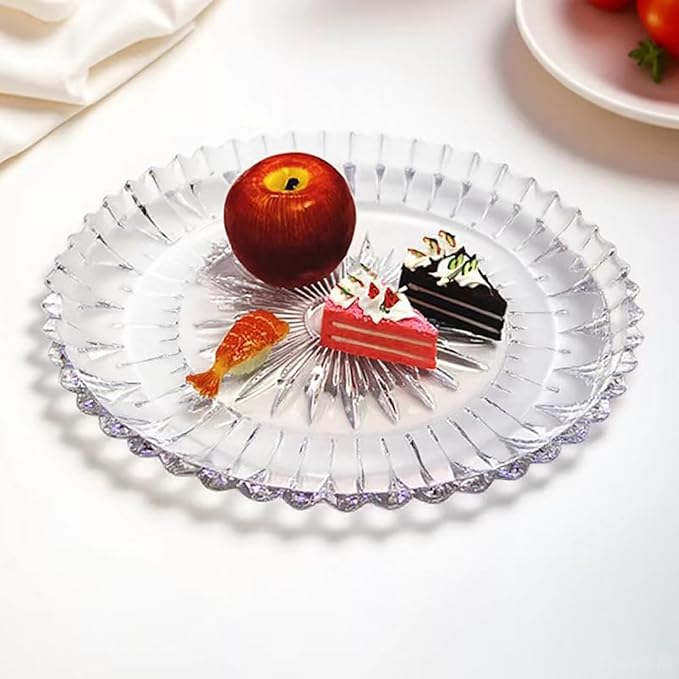Glass Fruit Bowl or Decorative Bowl, used for Kitchen counter or living room center table decoration, Centerpiece Bowl,Serving Trays(11.6in)