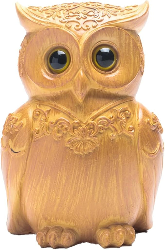 Owl Figurines Resin Statue Home Decor Sculptures Ornament for Bookshelf Living Room,Housewarming Gift