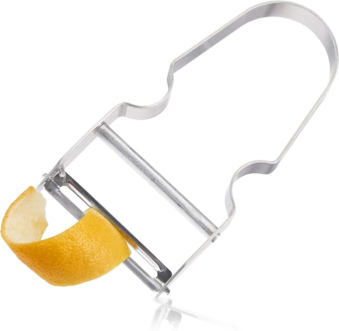 Viski Citrus Peeler Tool, Fruit Peeler for Cocktails, Bar Peeler Stainless Steel, Lemon Peeler, Professional Grade Cocktail Peeler, Bartender Tools