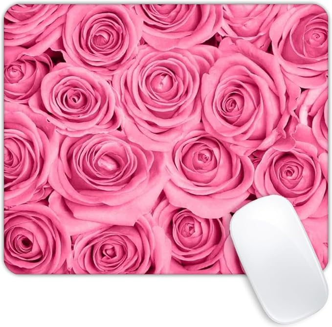 Pink Rose Mouse pad Customized Mousepad Non-Slip Rubber Base Mouse Pads for Computers Laptop Office Desk Accessories Mouse pad