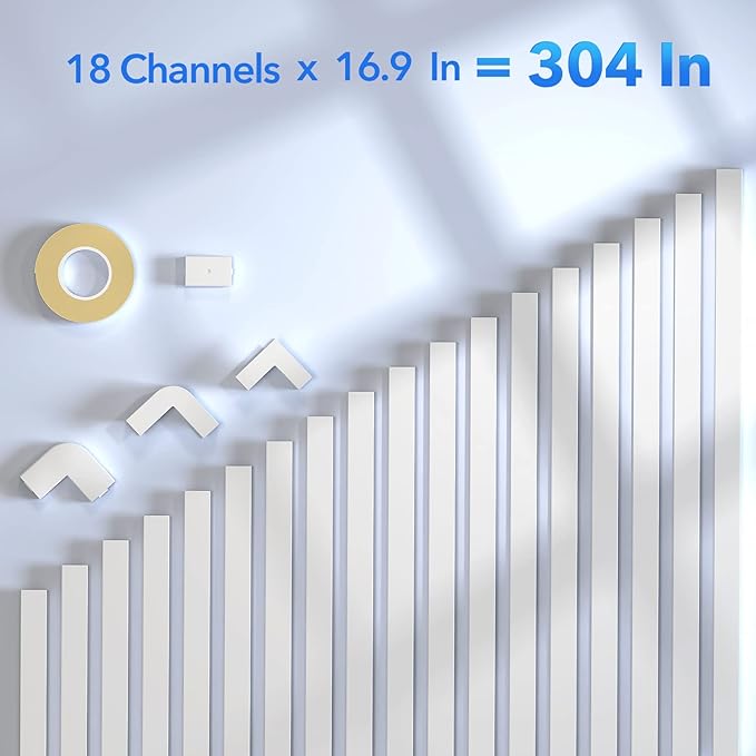 Yecaye PVC Wire Covers for Cords on Wall, One-Cord Cable Concealer Kit, Paintable Cable Raceway Management, 304in Cord Hider, Max for 2 Small Cords for Home Office, W0.59in H0.4in