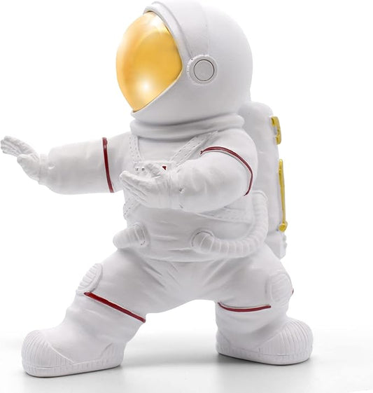 Astronaut Figurine Statue for Desk and Office Decor - Mini Spaceman Figures for Shelf, Gaming, and Men's Room Decorations - Space Gifts and Cool Masculine Home Decor Accessories