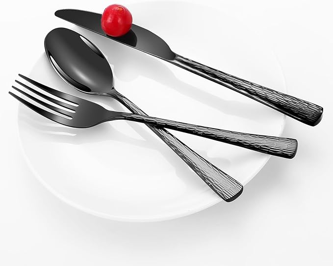 Silverware Set, 18/10 Stainless Steel 50 PieceFlatware Set for 10, Utensil Sets DishwasherSafe, Rust-Resistant, Modern Cutlery Set forHome, Wedding, Restaurant