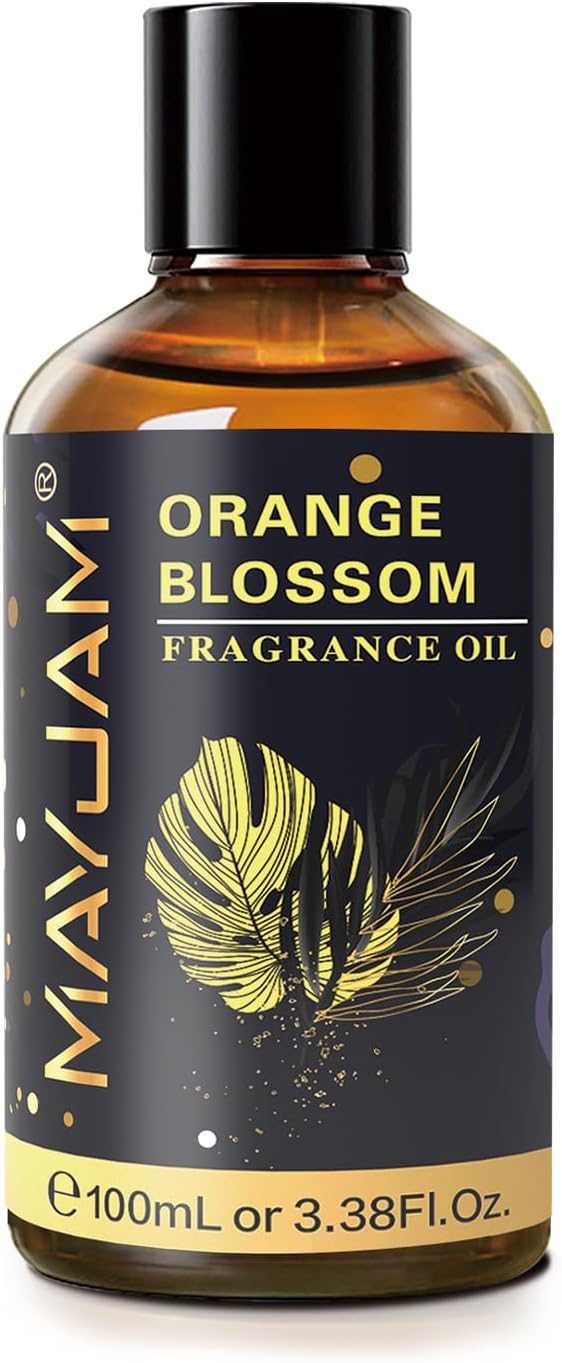 MAYJAM 100ML/3.38FL.OZ Orange Blossom Fragrance Oils with Glass Dropper, Essential Oils for Diffusers for Home, Long Lasting Scented Oils for Diffusers Soap Candle Making