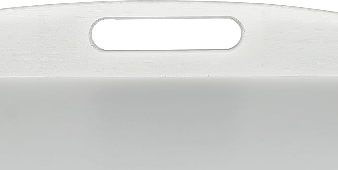 Bam & Boo White Bamboo Serving Tray Extra Large with Handles for Food, Drinks, Storage, Decor, Vanity, Breakfast, Parties, Weddings, Picnics(23.6” x 15” x 2.35”, White)