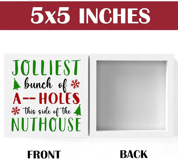 Christmas Vacation Holiday Decorations Christmas Vacation Merchandise Gifts Funny Thanksgiving Xmas Home Office Kitchen Bathroom Decor 5 x 5 inch