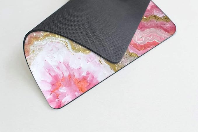 Dazzling Geode Pink Gold Marble Mouse pad Customized Mousepad Non-Slip Rubber Base Mouse Pads for Computers Laptop Office Desk Accessories Mouse pad