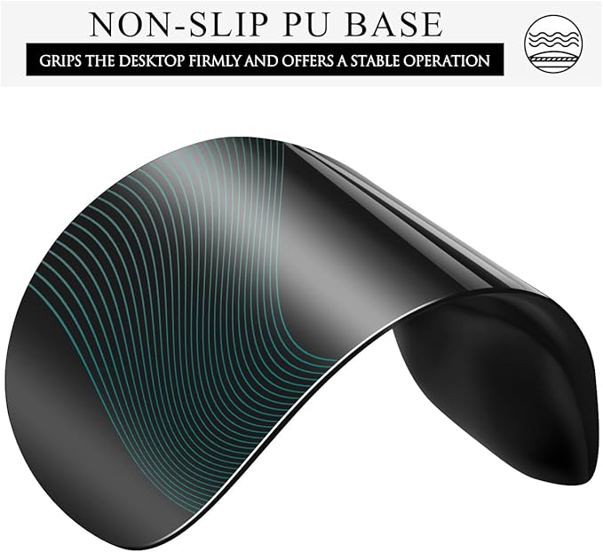 JIKIOU Mouse Pad, 2 Pack Ergonomic Mouse Pads with Comfortable Gel Wrist Rest Support and Smooth Cloth, Non-Slip PU Base for Easy Typing Pain Relief Durable and Easy to Clean Small Black