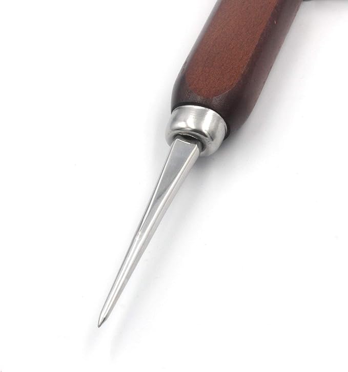 Ice Pick Stainless Steel, Ice Picks for Breaking Ice, Ice Pick with Wood Handle, Ice Picks for Kitchen, Bars, Bartender, Best Ice Carving Tools (short)