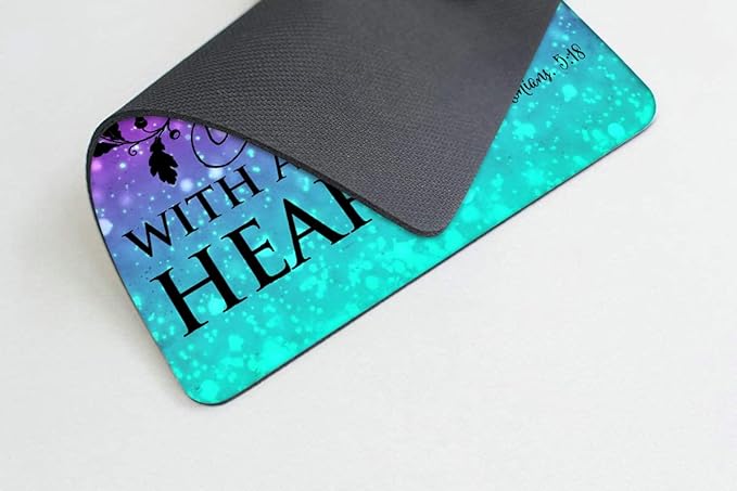 Inspirational Quote，Grateful Heart Mouse pad Customized Mousepad Non-Slip Rubber Base Mouse Pads for Computers Laptop Office Desk Accessories Mouse pad