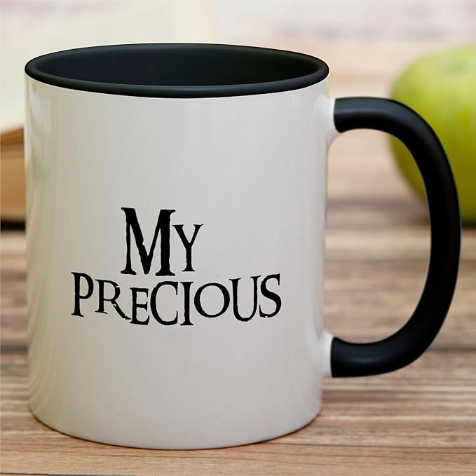 Retreez Funny Mug - My Precious Coffee Tea 11 Oz Ceramic Coffee Mugs - Funny, Sarcasm, Sarcastic, Motivational, Inspirational birthday gifts - White Mug with Black Handle and Inner
