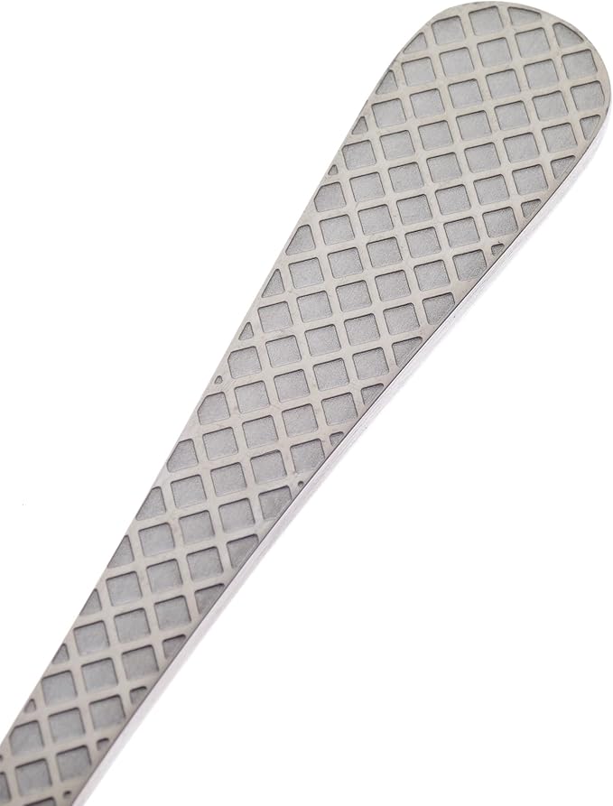 Barfly 13.2-inch Diamond Lattice Etch Bar Spoon, Stainless Steel