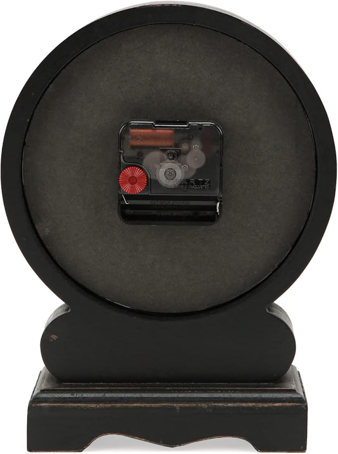 NIKKY HOME Mantel Clock, Retro Desk Clock Silent-Non-Ticking Battery Operated Wooden Mantel Clock for Living Room, Bedroom, Shelf Decoration, Fireplace, Farmhouse Decor