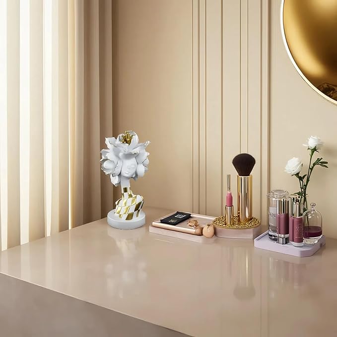 African Statues for Home Decor, Sculptures Decorations for Living Room, 11'' African Lady Art Bust Figurines, African Modern Aesthetic Ornament for Shelf and Tables, Décor Accents Gifts for Women