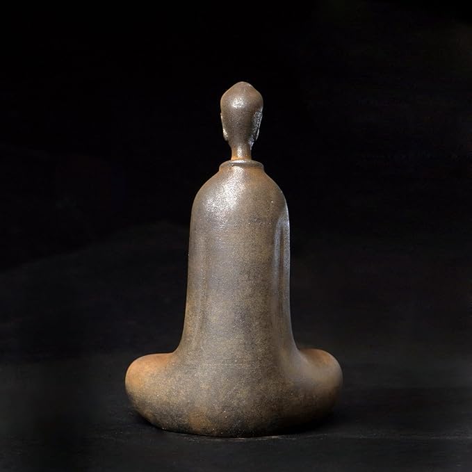 Faceless Buddha Statue, Solid Cast Iron Buddha Figurine, Indoor/Outdoor Zen Decor for Meditation & Spiritual Room