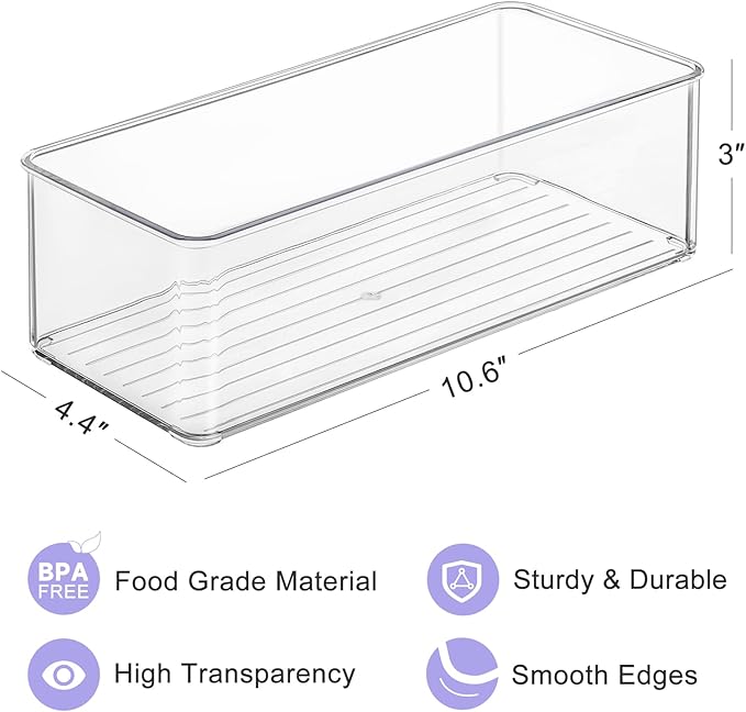 Hudgan 4 PCS Breastmilk Storage Container Set, Space-efficient for Breast Milk Storage in Fridge Freezer, Fits the Lansinoh and Medela bags