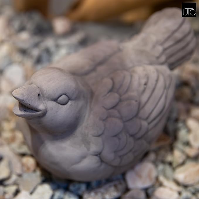 Bird Statues for Outdoor, Small Decorative Cement Bird Sculpture for Lawn, Patio Yard Lawn Figurine Decorative Ornament Home Decor Items: 8.50"x5.50"x6.50"H