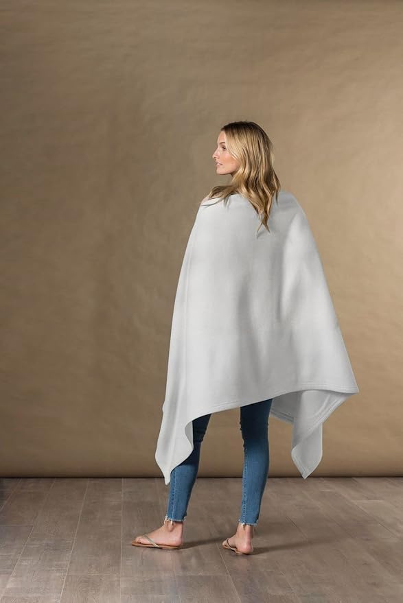 MV Sport Lightweight Sweatshirt Blanket Throw – Warm & Cozy, Breathable Oversized Fleece Knit, Couch, Bed, Travel, Cold Nights, and Outdoors – Soft Light Weight Blanket 54" x 84" Marble Heather