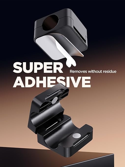 Magnetic Cord Organizer Holder,EIZLXQ 8 Pack Under Desk Cable Management,Adhesive Magnetic Cable Clips for Home Office Desk Phone Car Desktop Nightstand-Black