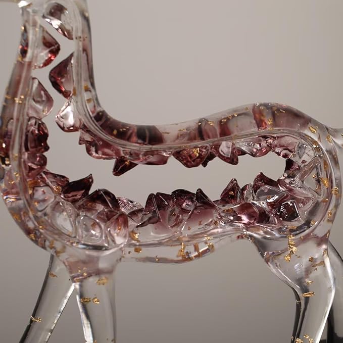 Beautiful Deer Figurines-Elegant Home Decor Accents with Exquisite Craftsmanship and Versatile Design for Living Spaces-Purple
