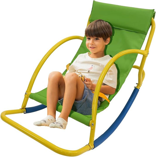 PLATPORTS Big Recliner Chair Oversized - Living Room Chairs - Kids Saucer Chair Seesaw - Toddler Chaise Lounge Reading Chair - Playground Equipment for Home - Backyard, Daycare