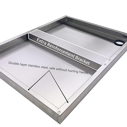 Stainless Steel Microwave Shelf, 15"x20" 180 lb Heavy Duty Metal Appliance Wall Mount Floating Shelving, Commercial Microwave Rack for Kitchen, Restaurant and Hotel