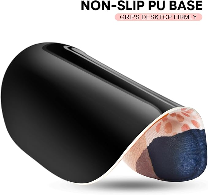 JIKIOU Mouse Pad, 2 Pack Ergonomic Mouse Pads with Comfortable Gel Wrist Rest Support and Smooth Cloth, Non-Slip PU Base for Easy Typing Pain Relief Durable and Easy to Clean Small Boho