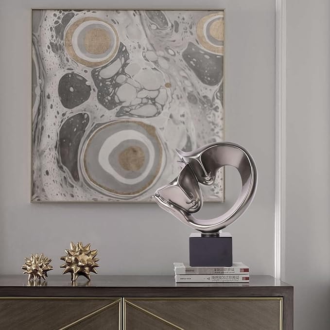 Abstract Sculpture Decor Modern Arts Lover Figurine Table Centerpiece Statue Polyresin 10.6 inch