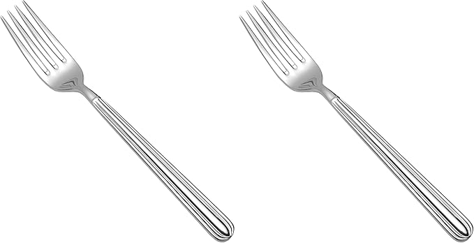 Fortessa Metropolitan 18/10 Stainless Steel Flatware Serving Fork, 9.25-Inch (Pack of 2)