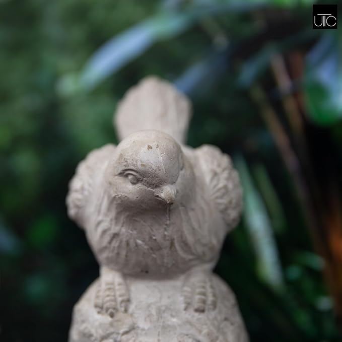 Bird Statues for Outdoor, Small Decorative Cement Bird Sculpture for Lawn, Patio Yard Lawn Figurine Decorative Ornament Home Decor Items: 4.50"x3.75"x7.50"H