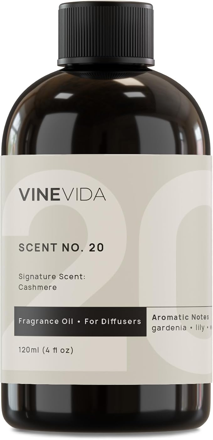VINEVIDA [4 oz] Cashmere Hotel Fragrance Diffuser Oil - Cold Air Diffuser Refill for Home Scent Collection