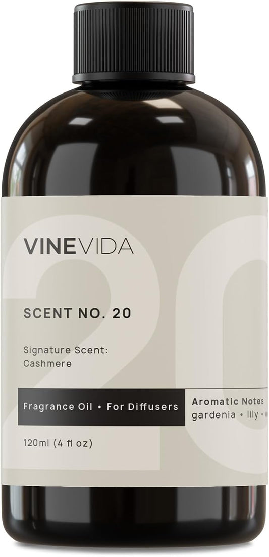 VINEVIDA [4 oz] Cashmere Hotel Fragrance Diffuser Oil - Cold Air Diffuser Refill for Home Scent Collection