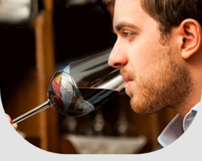 Bezrat Red Wine Glasses Set of 2, Hand Painted Wine Glass, Drinkware Essentials, 11" H, 28oz Wine Lover Large Glass, Glassware Gifts Ideas for Women Inspired by 'Duomo di Milano' Mothers Day (Red)